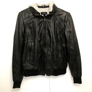 Danier Hooded Leather Jacket Size Small